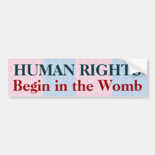 Mänskliga Höger Börjar i Womb Bildekal