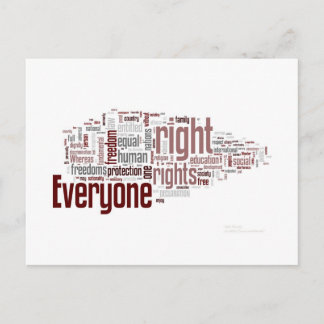 Mänskliga Höger Vykort