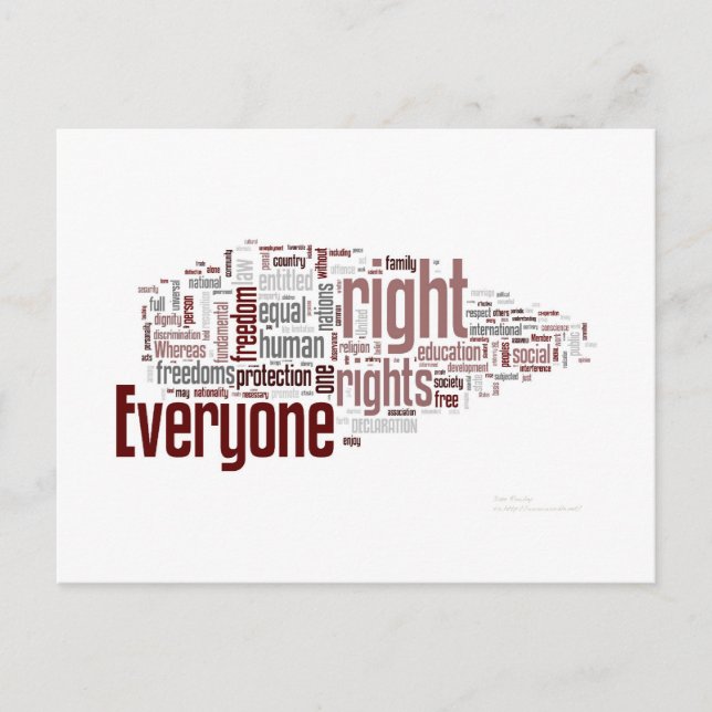 Mänskliga Höger Vykort (Framsida)