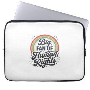Mänskliga Rättigheter Retro Regnbåge Vector T-Shir Laptop Fodral
