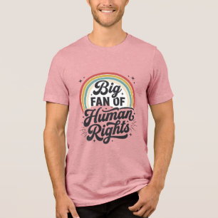 Mänskliga Rättigheter Retro Regnbåge Vector T-Shir T Shirt