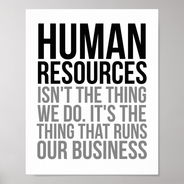 Mänskliga resurser är inte Sak vi gör Poster (Framsidan)