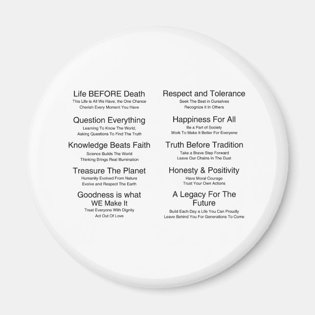 Mänsklighet Magnet (Framsidan)