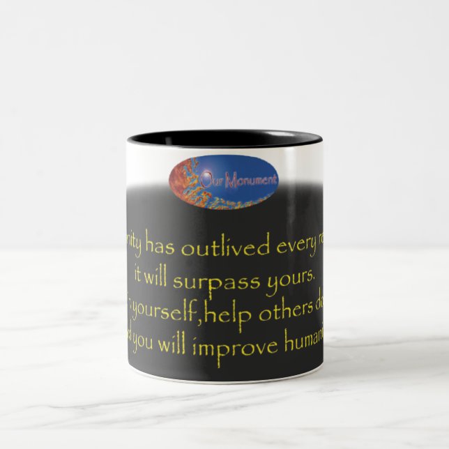 mänsklighet Två-Tonad mugg (Center)