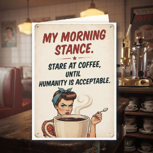 Mänskligheten är oacceptabel   Vänner Kaffe Humor Kort