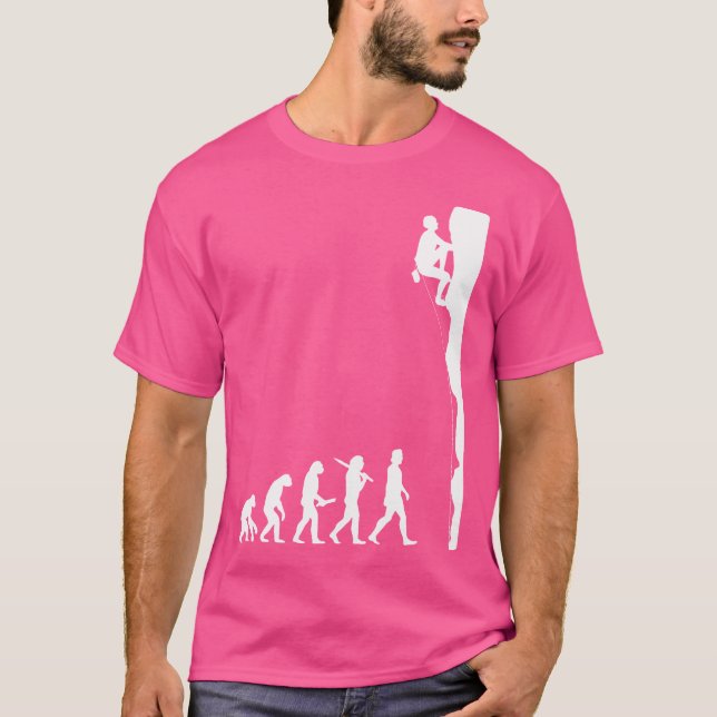Mänsklighetens utveckling Klippklättring Klättring T Shirt (Framsida)