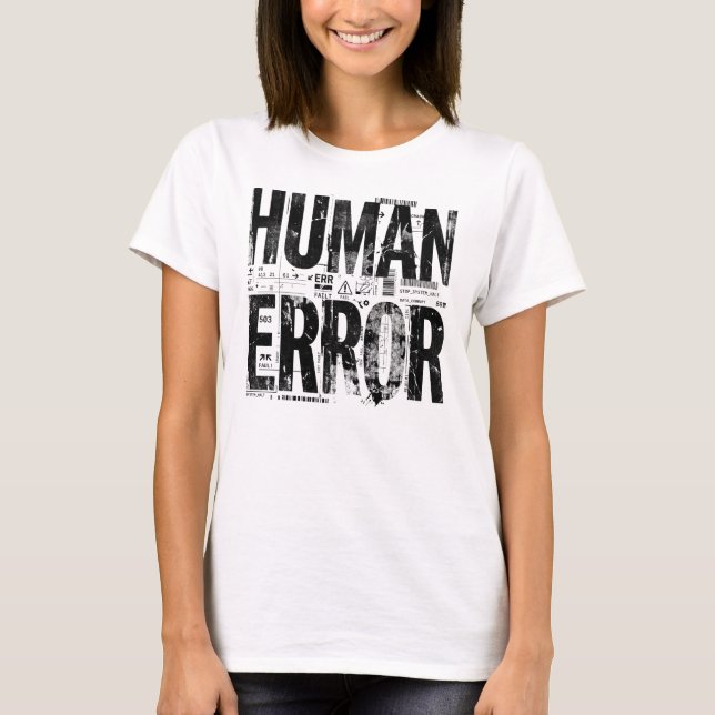 MÄNSKLIGT FEL | Industriel brutalistisk typografi  T Shirt (Framsida)
