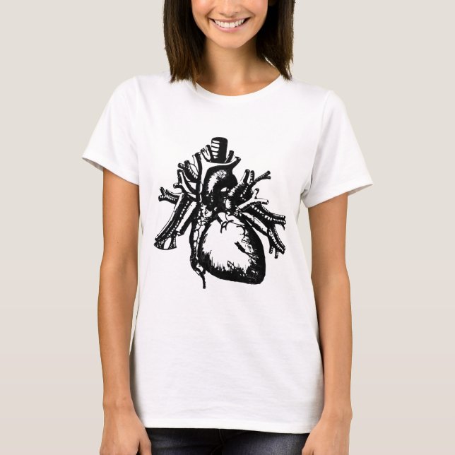 Mänskligt hjärta t shirt (Framsida)