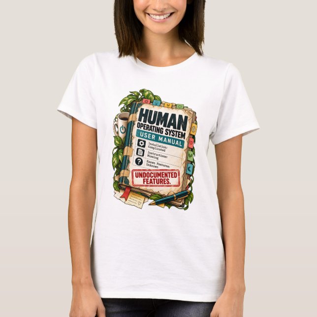 Mänskligt Operativsystem T Shirt (Framsida)