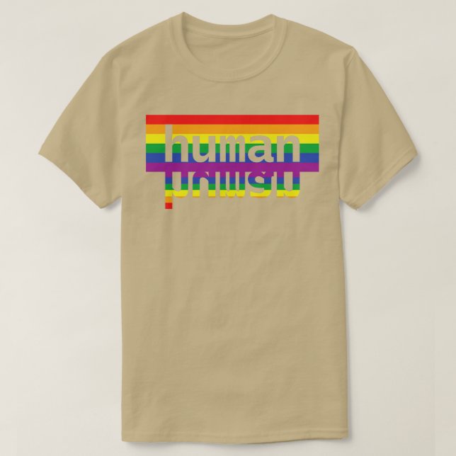Mänskligt Pride T Shirt (Design framsida)
