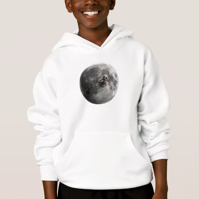 Månskogs Surreal Fullmåne Rymdkonst T Shirt (Framsida)