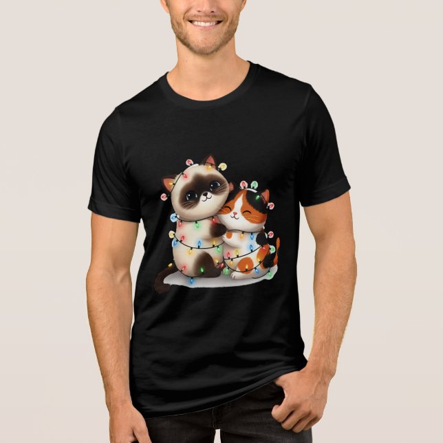 Månskt Alla hjärtans-dags kram T Shirt (Framsida)