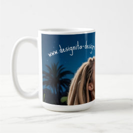 Månsktenspar kärleksmugg – Romantisk digital konst Kaffemugg