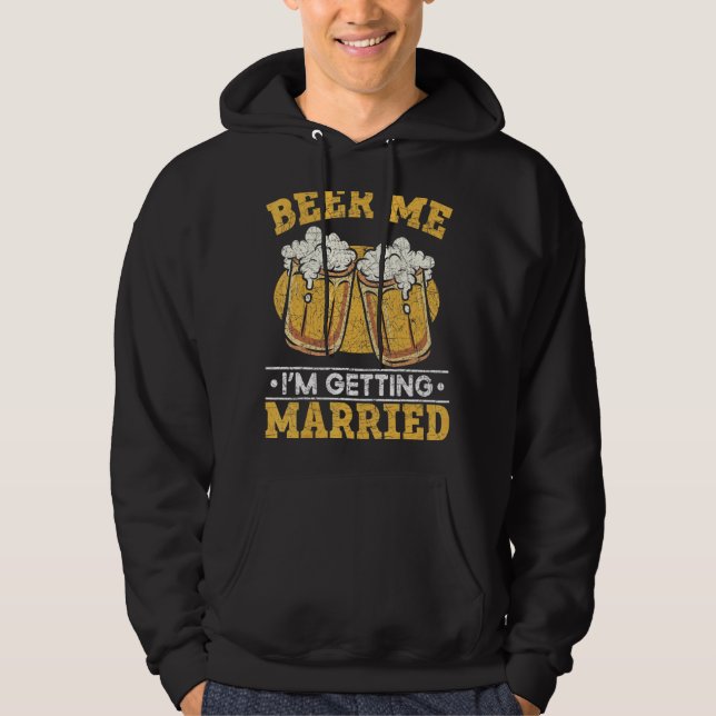 Mansöl Jag Giftar Mig Bröllopsöl Brudgum  Sväger Hoodie (Framsida)