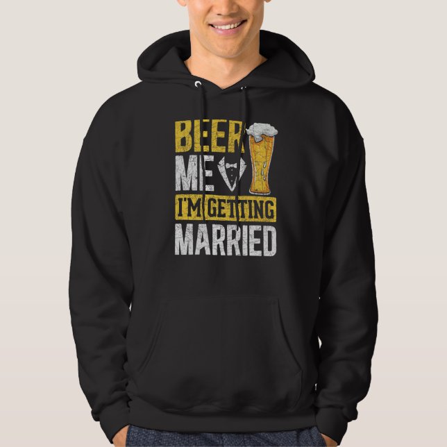 Mansöl Mig Jag Giftar Mig Bröllopsöl Bach Hoodie (Framsida)
