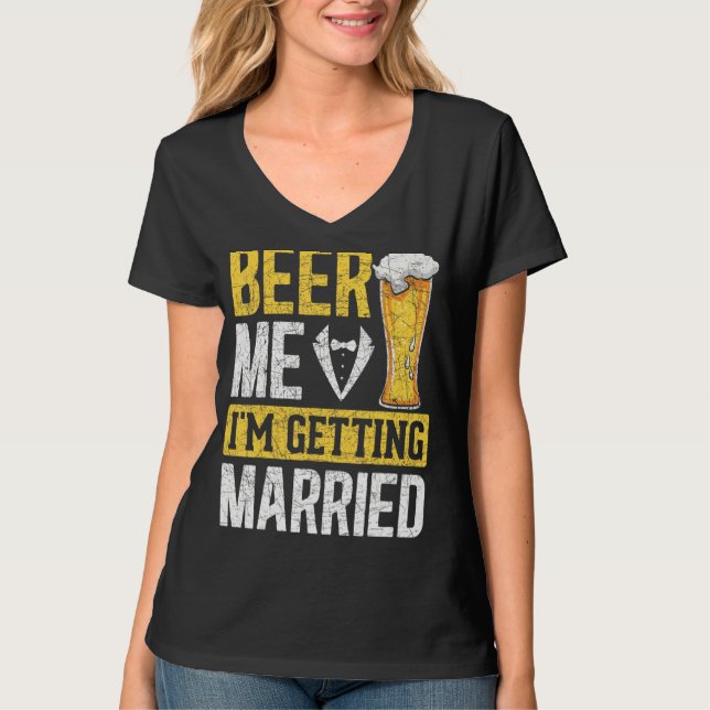 Mansöl Mig Jag Giftar Mig Bröllopsöl Bach T Shirt (Framsida)
