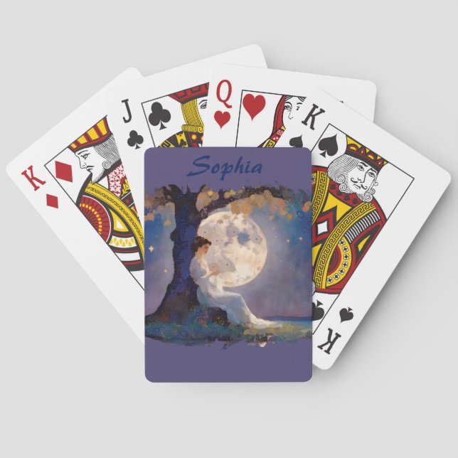 Månsömmare - Lugnt Nattlandskap Casinokort (Baksidan)