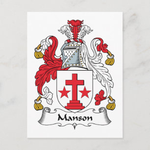 Manson familjevapen vykort
