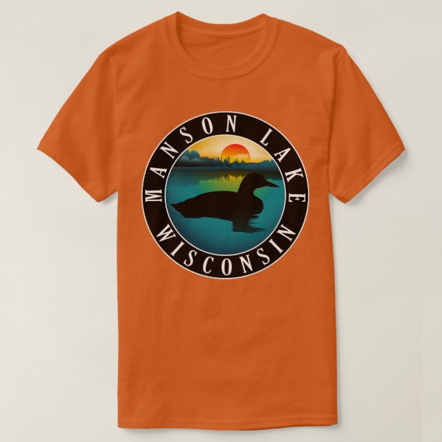 Manson Sjö Wisconsin Loon T Shirt (Design framsida)