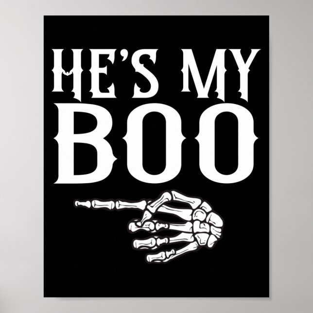 Manspar dubbelpar boo skelett matchande par poster (Framsidan)