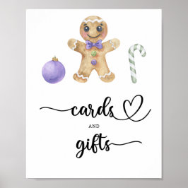Manspepparkakor - kort och presenter baby shower poster