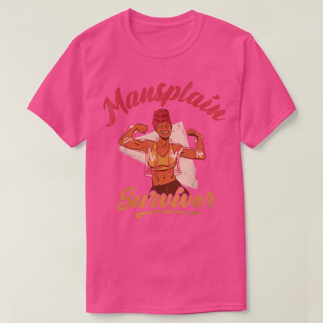 Mansplain Survivor Design for Feminists3745 T Shirt (Design framsida)