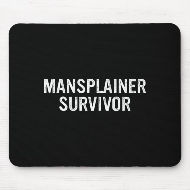 Mansplainer-överlevare Rollig Enkel Design  Musmatta (Framsidan)