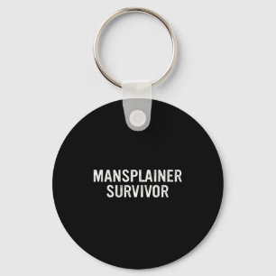 Mansplainer överlevare Rollig Enkel Design Nyckelring
