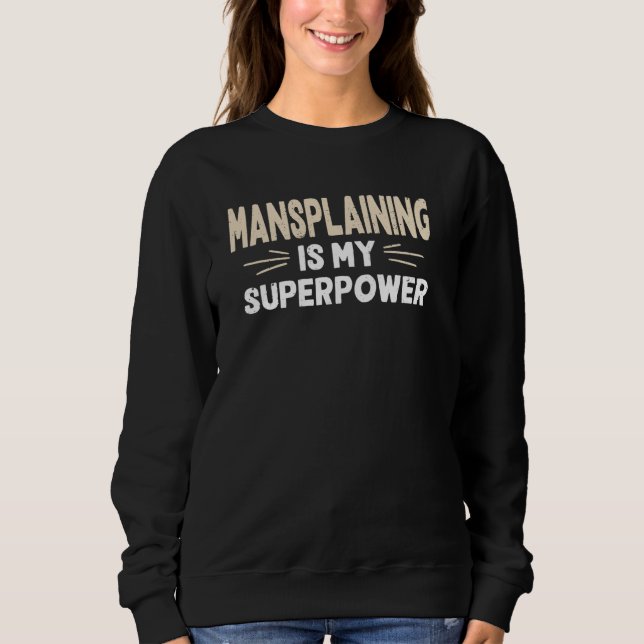 Manspolling är min supermakt, skoncastisk Manar T Shirt (Framsida)