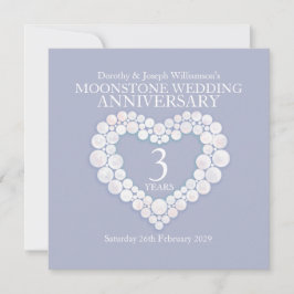 Månsten bröllopsjubileum 3 år fest inbjudningar