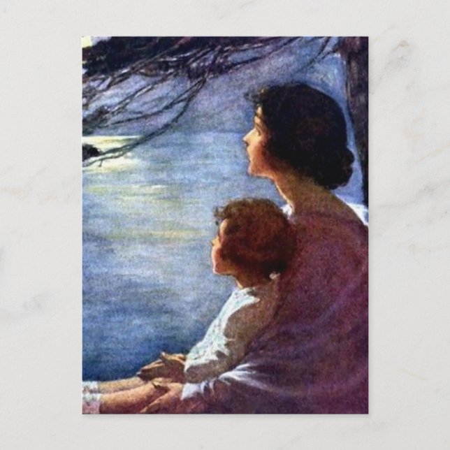 “Månstrålar” av Jessie Willcox Smith Vykort (Framsida)