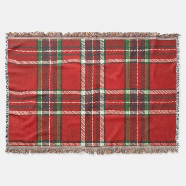 Manta Clásica a Cuadros  Rojo Filt (Framsidan)