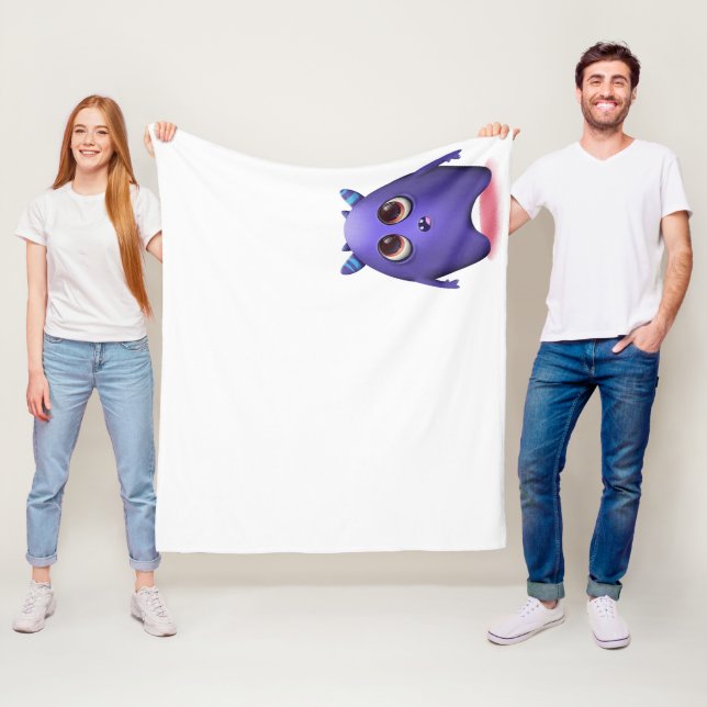 Manta de monstruito sorprendido fleecefilt (På plats)