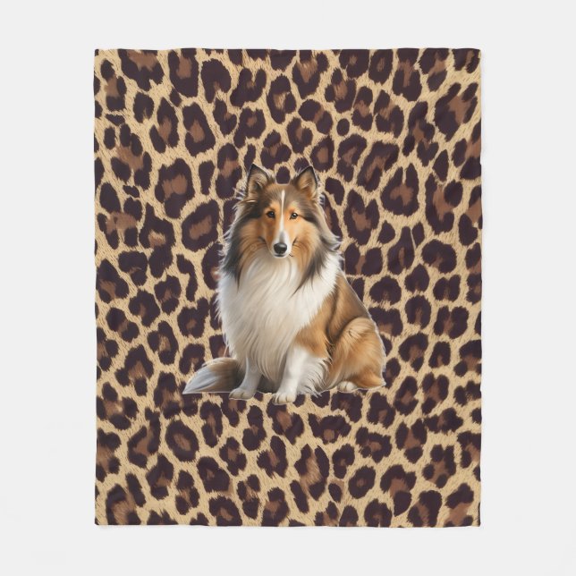 Manta de rough collie de tela polar  fleecefilt (Framsidan)