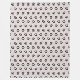 Manta grande con patas de gato fleecefilt