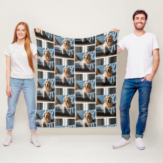 Manta personalizada con foto de perro fleecefilt
