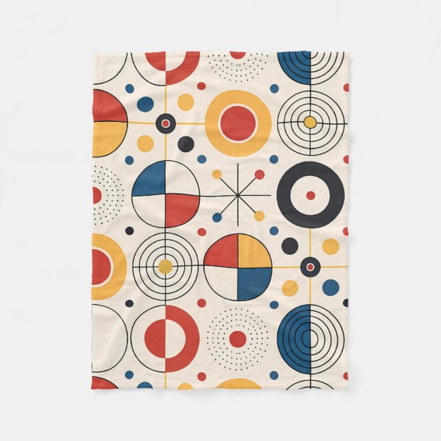 Manta polar diseño geométrico fleecefilt (Framsidan)