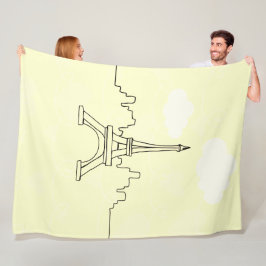 Manta Polar Torre Eiffel  Fleecefilt