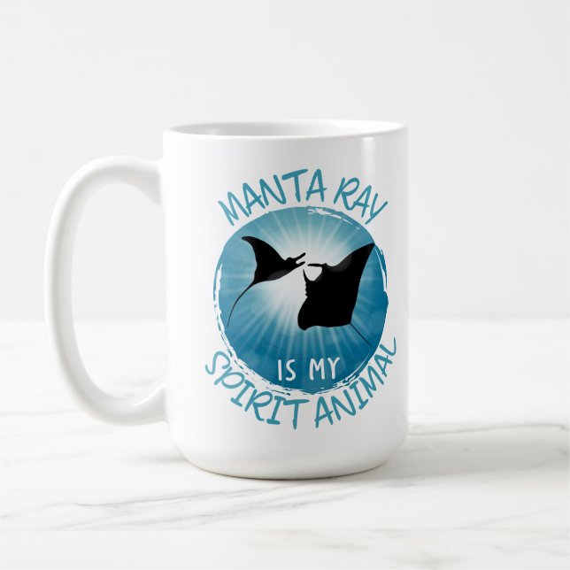 Manta Ray är mitt andliga djur Kaffemugg (Vänster)