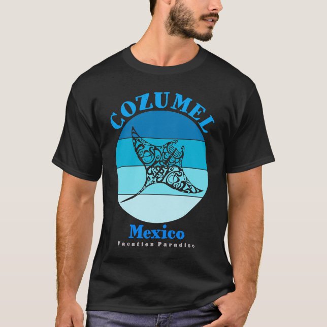 Manta Ray Cozumel Mexiko Ocean T Shirt (Framsida)