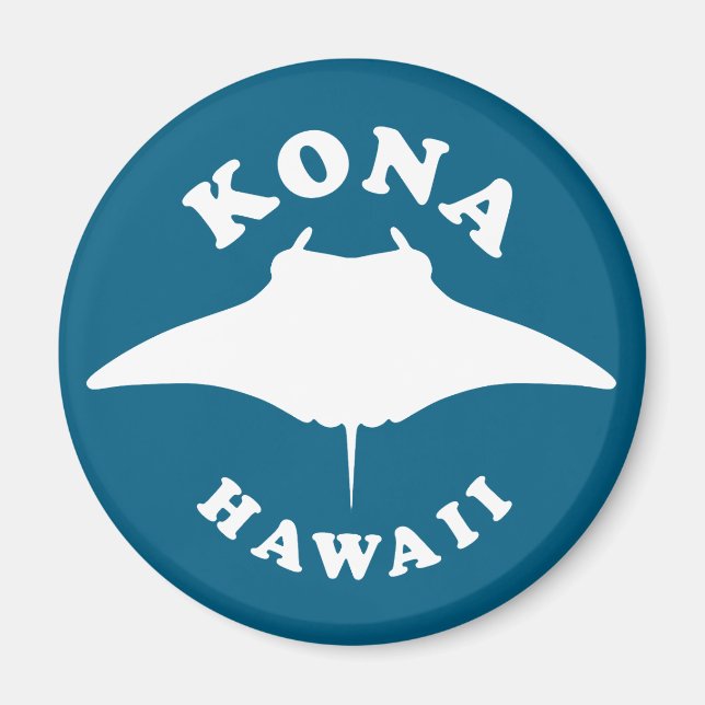 Manta Ray Diving i Kona, Hawaii Magnet (Framsidan)