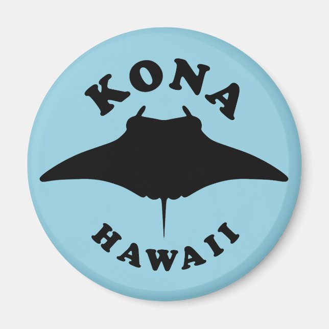 Manta Ray Diving i Kona, Hawaii Magnet (Framsidan)