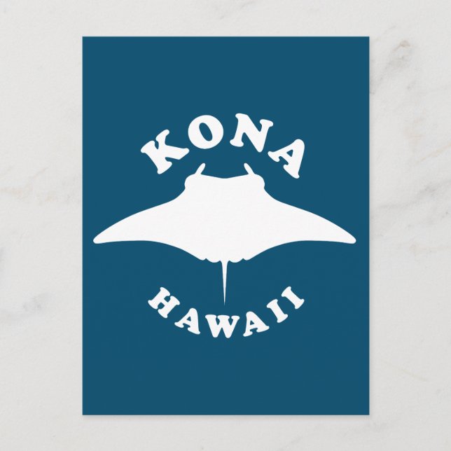 Manta Ray Diving i Kona, Hawaii Vykort (Framsida)