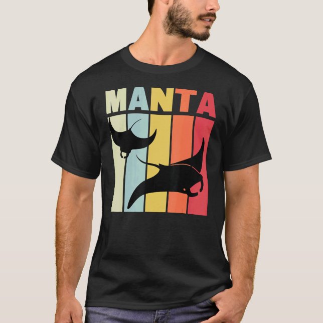 Manta Ray Djävulen Ray Stingray Diver Sea Creature T Shirt (Framsida)