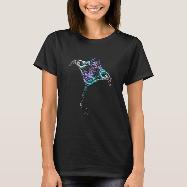 Manta Ray Dyka Diver T Shirt (Framsida)