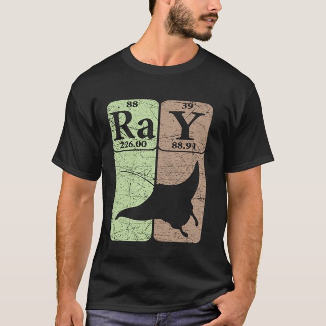 Manta Ray Periodiska Tabell Element Stingray T Shirt (Framsida)