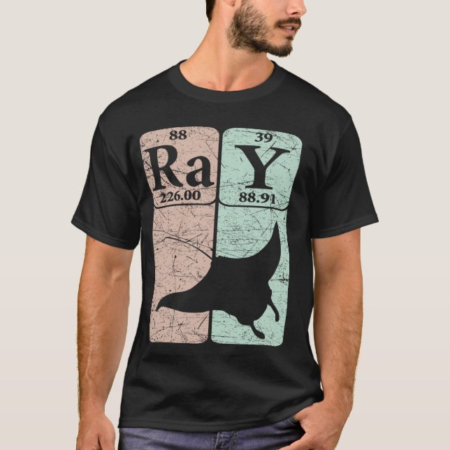 Manta Ray Periodiska Tabell Element Stingray T Shirt (Framsida)