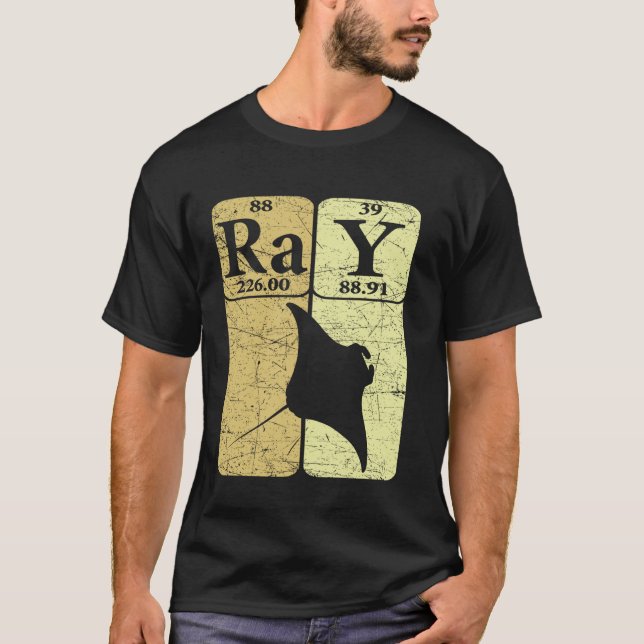 Manta Ray Periodiska Tabell Element Stingray T Shirt (Framsida)