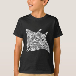Manta Ray Polynesian Tribal Sea Tattoo Sea T Shirt