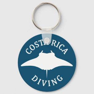 Manta Ray Silhouette - Dyka i Costa Rica Nyckelring